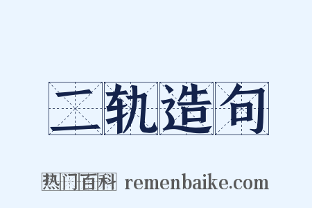 二轨造句是什么意思的图片